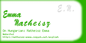 emma matheisz business card
